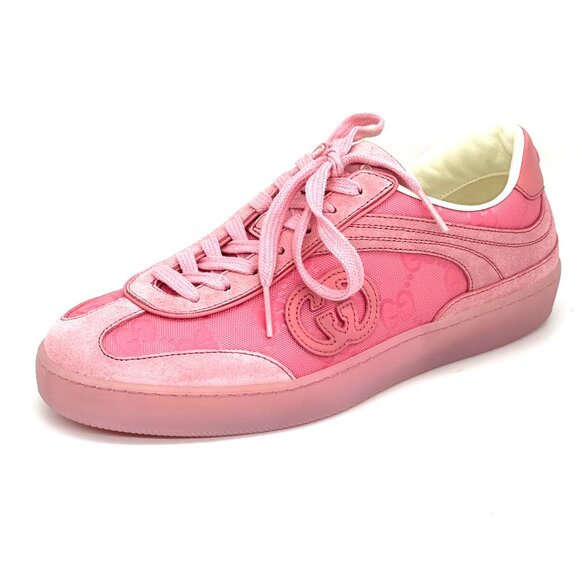 Gucci G74 Embossed GG Logo Sweet Canvas Suede Trainers Sneakers Flat Shoes - Picture 6 of 16